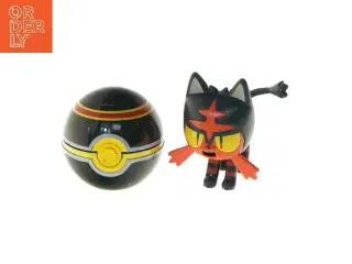 Pokemon figur og Pokeball (str. Ø 6,5 og 8,5 cm)
