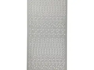 Sølv Stjernestickers - 10x23 cm, 1 ark