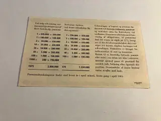 Dansk Præmieobligation af 1963 seddel