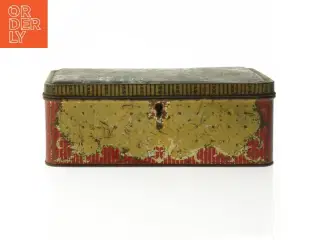 Antik metalæske (str. 20x12,5 cm)