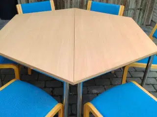 Konferencebord med 6 stole