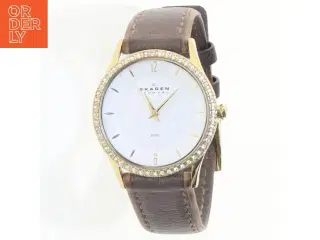 Skagen armbåndsur med brun rem fra Skagen (str. Ø 9 mm)