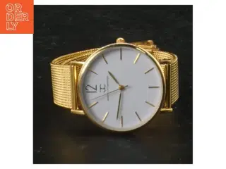 Guldfarvet mesh-urrem armbåndsur fra Jewellery Of Copenhagen (str. 24 cm. 3,5 cm i diameter)