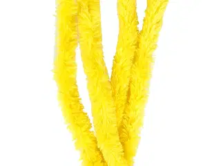 Chenille, L: 40 cm, tykkelse 30 mm, gul, 4stk./ 1 pk.