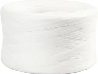Raffia Papirgarn, B: 7-8 mm, hvid, 100m/ 1 rl.