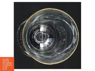 Vintage champagneglas med guldkant (str. 13,5 cm)