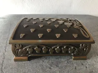 Vintage kobber skrin med teak indsats (Ædel Malm)