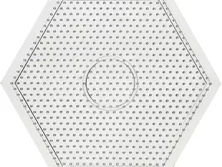 Perleplade, stor sekskant, str. 15x15 cm, medium, klar, 1 stk.