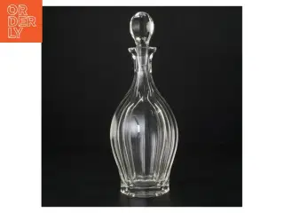 Gennemsigtig glaskaraffel og prop (str. 30 x 11 cm)