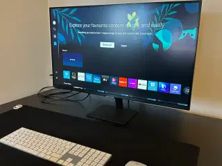 Samsung 32" Smart TV + ekstern arbejdsskærm