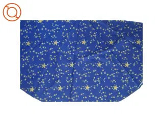 Blåt stof med guldstjerne mønster (str. 150 cm)