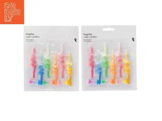 Farvede kagelys med holdere fra Tiger (str. lys 10 cm)