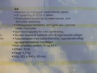 Smart foldbart solcellepanel.