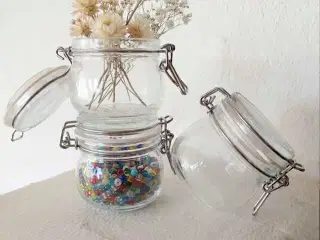 Sæt med 3 opbevarings glas