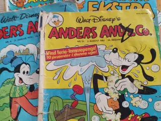 Anders And blade fra årg 1974,1982,1991,1992,1993