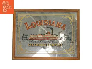 Vintage Louisiana Steamboat Company spejl (str. 40x30 cm)