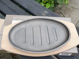 Grill tallerkner, sort støbejern 