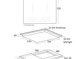 Scandomestic Induktionskogeplade Slider – 4 Zoner