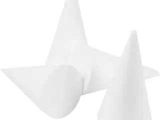 Kegle, H: 14,5 cm, diam. 6 cm, hvid, 25stk./ 1 pk.