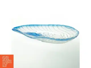 Glastallerken med svanedesign (str. 43x26 cm)