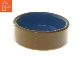Keramisk skål med blå inderside (str. Ø 9 cm)