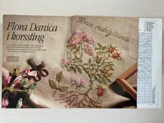 Broderimønster: Flora Danica, vild rose