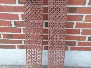 2 stk køreramper  / riste i metal - 12,5 x 101 cm