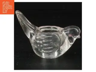 Glasfugl lysestage skål(str. 12 x 7 x 8 cm)