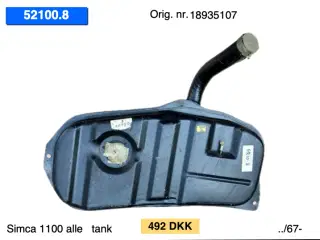 Nye Simca 1100 tank