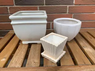 Urtepotteskjulere råhvide - rabat ved samlet køb