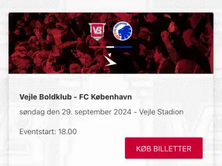 Vejle BK - FC København billetter