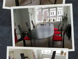 Spisebordssæt med 9 stole