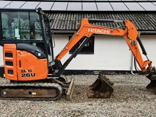 Hitachi ZX26U-5A CR / tiltman skifte / skovlsæt / 4600 timer