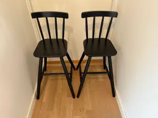 2 stk Børnestole sorte -  Ikea
