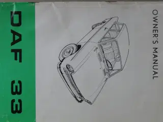 Daf 33, instruktionsbog.