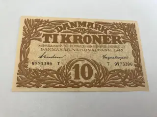 10 Kroner 1943 T - Pæn