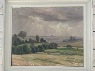 Acton Friis. 58x50 m. ramme.