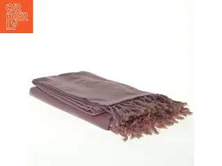 Lyserød dug med frynser (str. 255 x 240 cm)