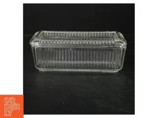 Glas smør skål (str. 19,5x9,5 cm)