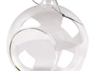 Glaskugle med hul, diam. 8 cm, 6stk./ 1 pk.
