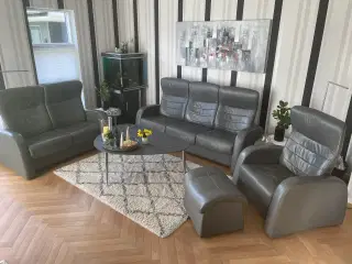 Luksus Læder sofa 1-2-3 sæt