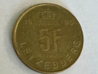 5 Francs Luxembourg 1990