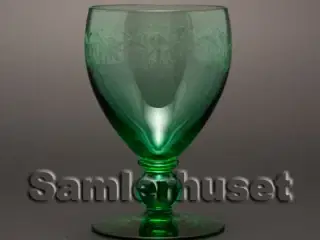 Gerda Hvidvinsglas, grøn. H:95 mm.