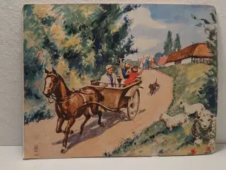 Søren brunoe: Sommer på landet. Ca 1950.