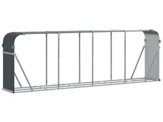 Brændestativ 300x45x100 cm galvaniseret stål antracitgrå