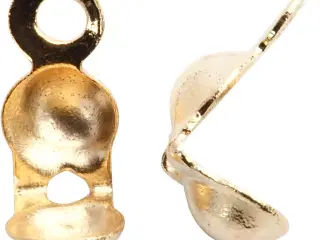 Knudeskjulere med øje, L: 8 mm, diam. 3 mm, forgyldt, 100stk./ 1 pk.