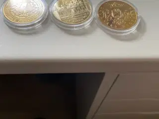forgyldte mønter