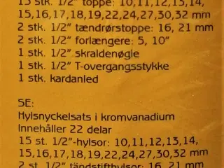Nyt Topnøglesæt - Perfekt Gave !