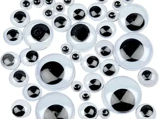 Rulleøjne, uden klæb, diam. 6-20 mm, 1100ass./ 1 pk.
