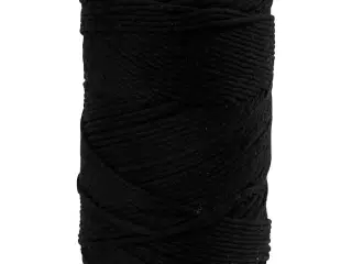 Bæredygtig Macramé Snor 198m - Sort 2mm